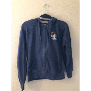 Walt Disney World Four Parks Map Mickey Mouse Full Zip Hoodie Size S